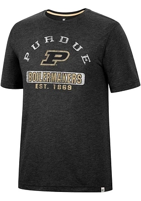 Colosseum Purdue Boilermakers Black Zen Philospher Short Sleeve T Shirt