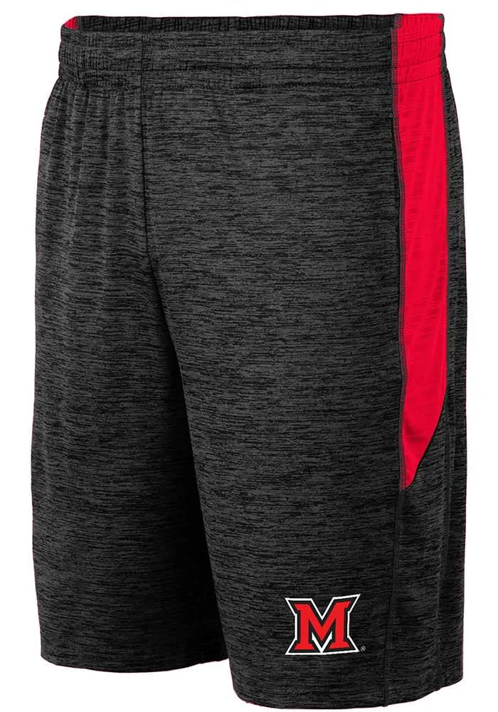 Colosseum Miami RedHawks Mens Black Curry Shorts