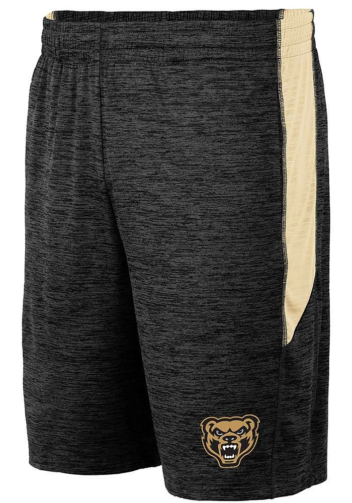Colosseum Oakland University Golden Grizzlies Mens Black Curry Shorts