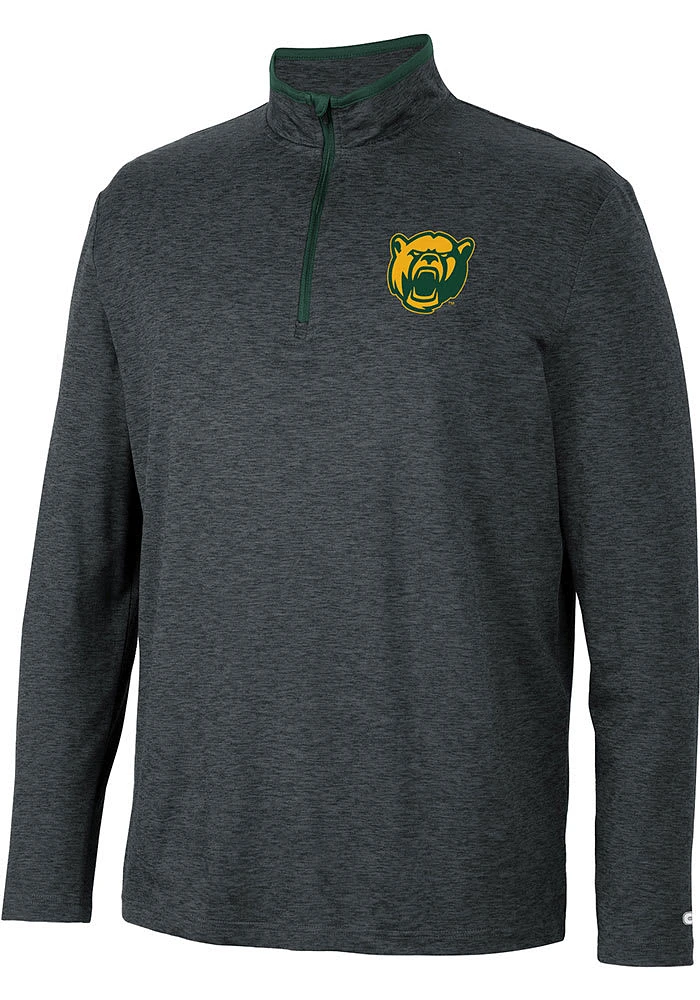 Colosseum Baylor Bears Mens Black Tiger Long Sleeve Qtr Zip Pullover