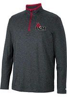 Colosseum Central Missouri Mules Mens Black Tiger Long Sleeve Qtr Zip Pullover