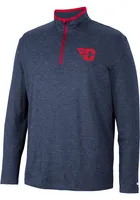 Colosseum Dayton Flyers Mens Navy Blue Tiger Long Sleeve 1/4 Zip Pullover