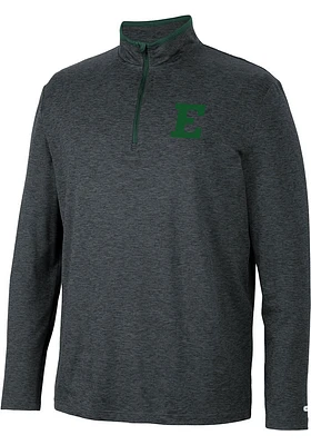 Colosseum Eastern Michigan Eagles Mens Black Tiger Long Sleeve Qtr Zip Pullover