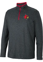 Colosseum Louisville Cardinals Mens Black Tiger Long Sleeve Qtr Zip Pullover