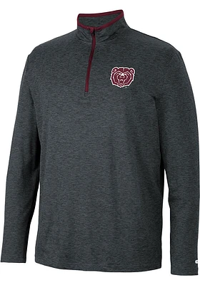 Colosseum Missouri State Bears Mens Black Tiger Long Sleeve Qtr Zip Pullover