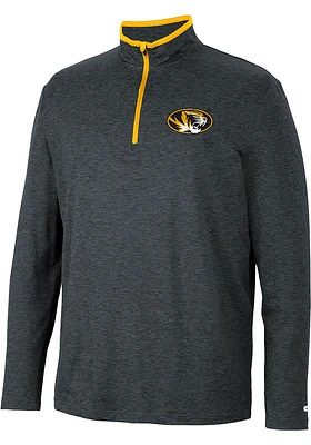 Colosseum Missouri Tigers Mens Black Tiger Long Sleeve Qtr Zip Pullover