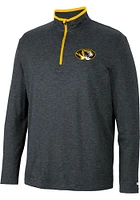 Colosseum Missouri Tigers Mens Black Tiger Long Sleeve Qtr Zip Pullover