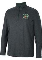 Colosseum Ohio Bobcats Mens Black Tiger Long Sleeve Qtr Zip Pullover