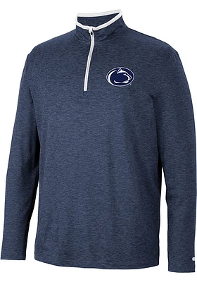 Colosseum Penn State Nittany Lions Mens Navy Blue Tiger Long Sleeve Qtr Zip Pullover