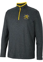 Colosseum Wichita State Shockers Mens Black Tiger Long Sleeve Qtr Zip Pullover