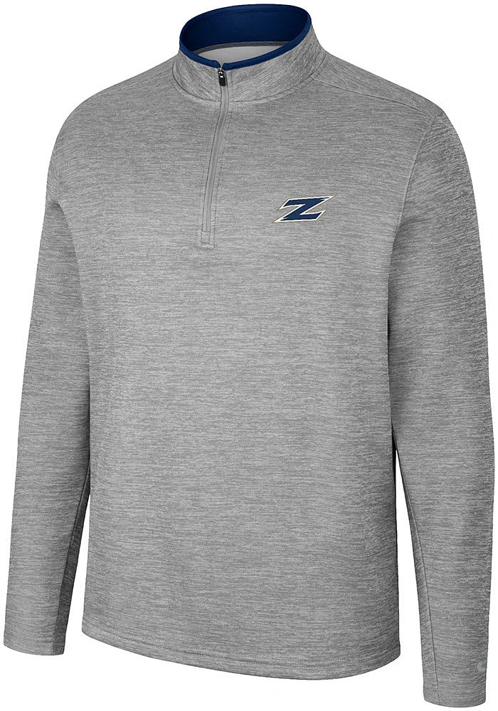 Colosseum Akron Zips Mens Grey Chase Long Sleeve Qtr Zip Pullover