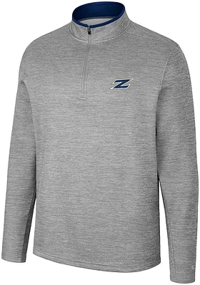 Colosseum Akron Zips Mens Grey Chase Long Sleeve Qtr Zip Pullover