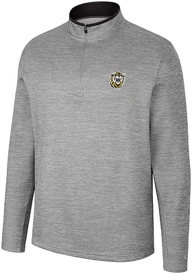 Colosseum Fort Hays State Tigers Mens Grey Chase Long Sleeve Qtr Zip Pullover