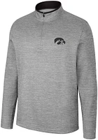 Colosseum Iowa Hawkeyes Mens Grey Chase Long Sleeve Qtr Zip Pullover