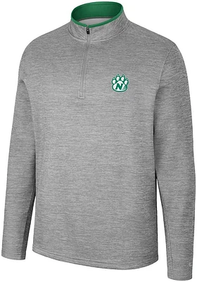 Colosseum Northwest Missouri State Bearcats Mens Grey Chase Long Sleeve Qtr Zip Pullover