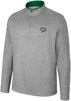 Colosseum Ohio Bobcats Mens Grey Chase Long Sleeve Qtr Zip Pullover