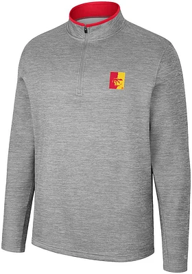 Colosseum Pitt State Gorillas Mens Grey Chase Long Sleeve Qtr Zip Pullover