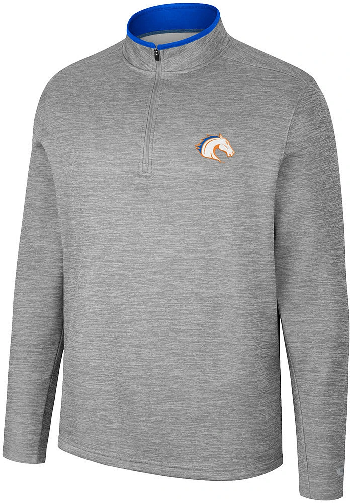 Colosseum UTA Mavericks Mens Grey Chase Long Sleeve Qtr Zip Pullover