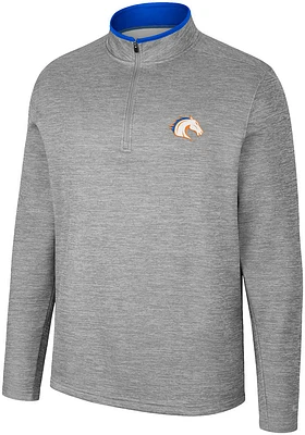 Colosseum UTA Mavericks Mens Grey Chase Long Sleeve Qtr Zip Pullover