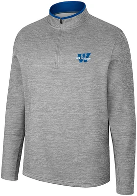 Colosseum Washburn Ichabods Mens Grey Chase Long Sleeve Qtr Zip Pullover