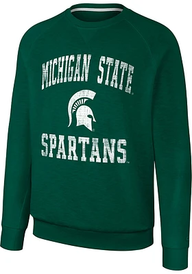 Colosseum Michigan State Spartans Mens Reggie Long Sleeve Crew Sweatshirt