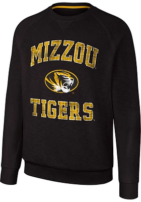 Colosseum Missouri Tigers Mens Reggie Long Sleeve Crew Sweatshirt