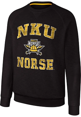 Colosseum Northern Kentucky Norse Mens Black Reggie Long Sleeve Crew Sweatshirt