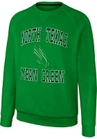 Colosseum North Texas Mean Green Mens Reggie Long Sleeve Crew Sweatshirt