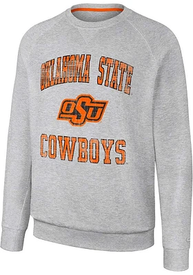 Colosseum Oklahoma State Cowboys Mens Reggie Long Sleeve Crew Sweatshirt