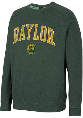 Colosseum Baylor Bears Mens Green Parsons Long Sleeve Crew Sweatshirt