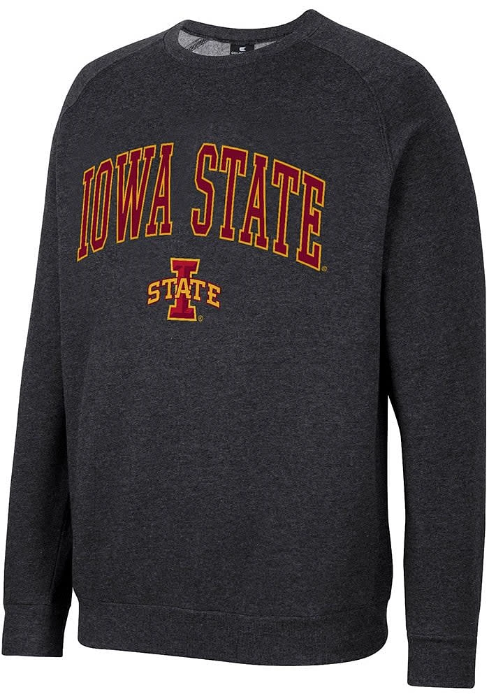 Colosseum Iowa State Cyclones Mens Black Parsons Long Sleeve Crew Sweatshirt