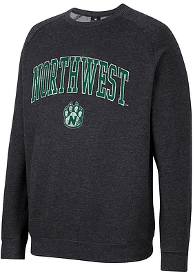 Colosseum Northwest Missouri State Bearcats Mens Black Parsons Long Sleeve Crew Sweatshirt