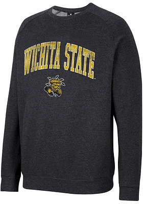 Colosseum Wichita State Shockers Mens Black Parsons Long Sleeve Crew Sweatshirt