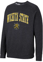 Colosseum Wichita State Shockers Mens Black Parsons Long Sleeve Crew Sweatshirt