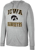 Colosseum Iowa Hawkeyes Mens Grey Collin Long Sleeve Hoodie