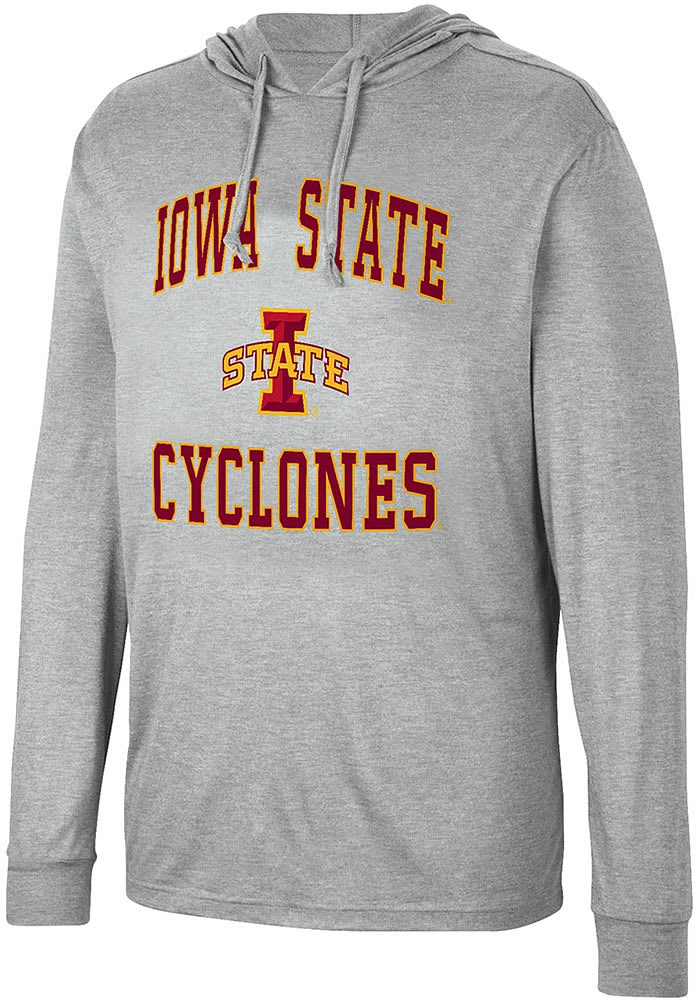 Colosseum Iowa State Cyclones Mens Grey Collin Long Sleeve Hoodie