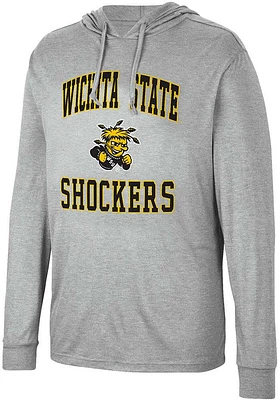 Colosseum Wichita State Shockers Mens Grey Collin Long Sleeve Hoodie