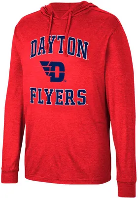 Colosseum Dayton Flyers Mens Red Collin Long Sleeve Hoodie