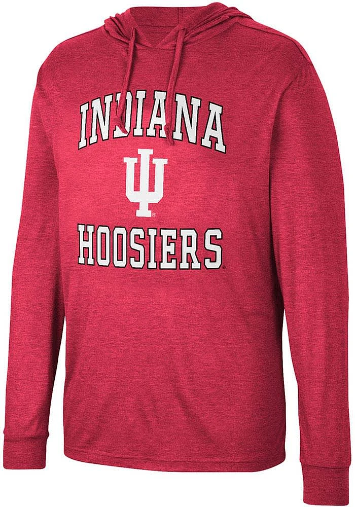Colosseum Indiana Hoosiers Mens Crimson Collin Long Sleeve Hoodie