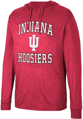 Colosseum Indiana Hoosiers Mens Crimson Collin Long Sleeve Hoodie
