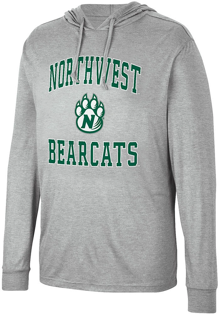 Colosseum Northwest Missouri State Bearcats Mens Grey Collin Long Sleeve Hoodie