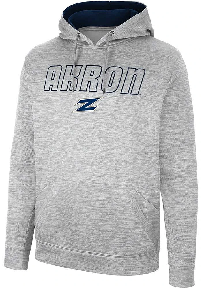 Colosseum Akron Zips Mens Grey Mac Hood