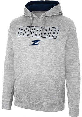 Colosseum Akron Zips Mens Grey Mac Hood