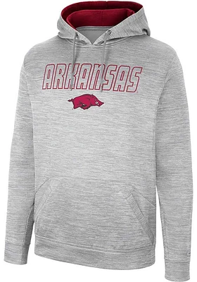 Colosseum Arkansas Razorbacks Mens Grey Mac Hood