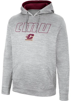 Colosseum Central Michigan Chippewas Mens Grey Mac Hood