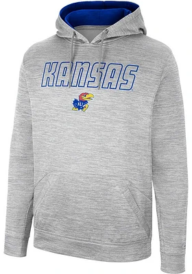Colosseum Kansas Jayhawks Mens Grey Mac Hood