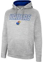 Colosseum Kansas Jayhawks Mens Grey Mac Hood