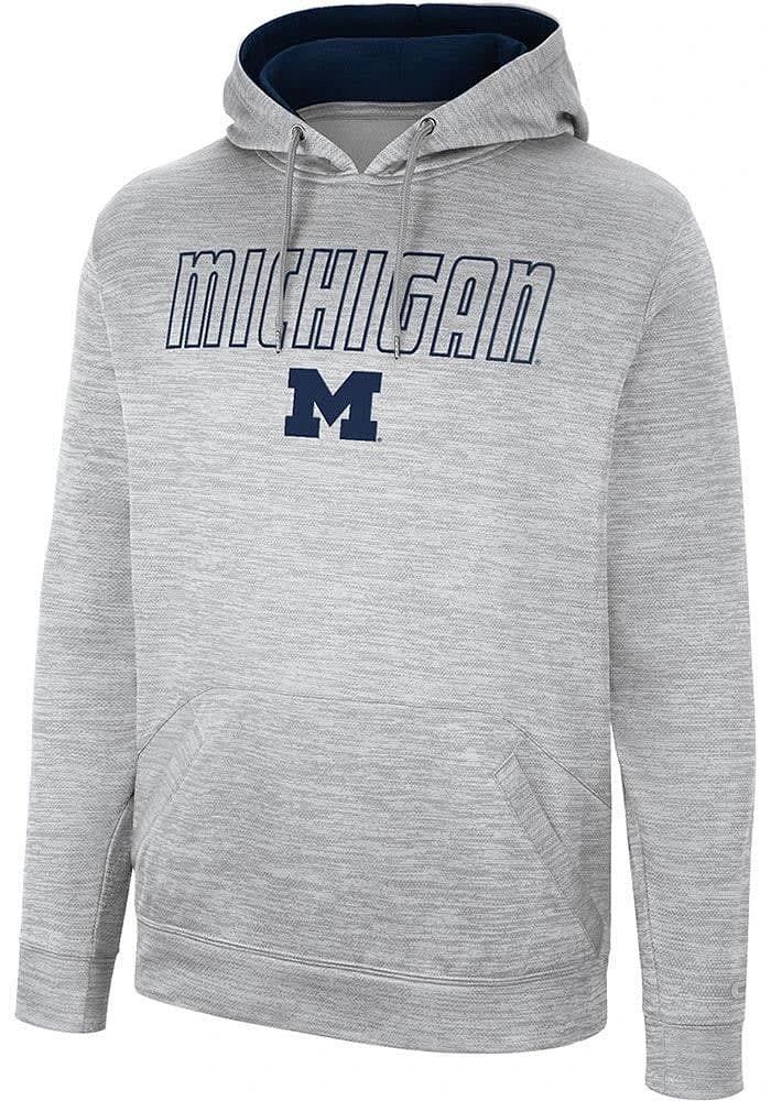 Colosseum Michigan Wolverines Mens Grey Mac Hood