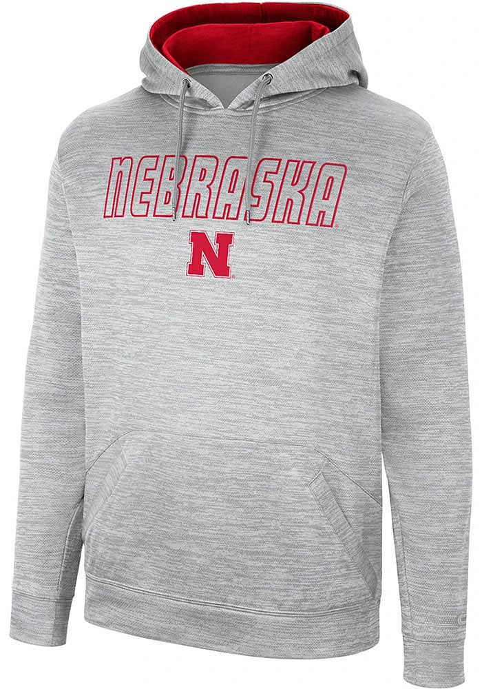 Colosseum Nebraska Cornhuskers Mens Grey Mac Hood