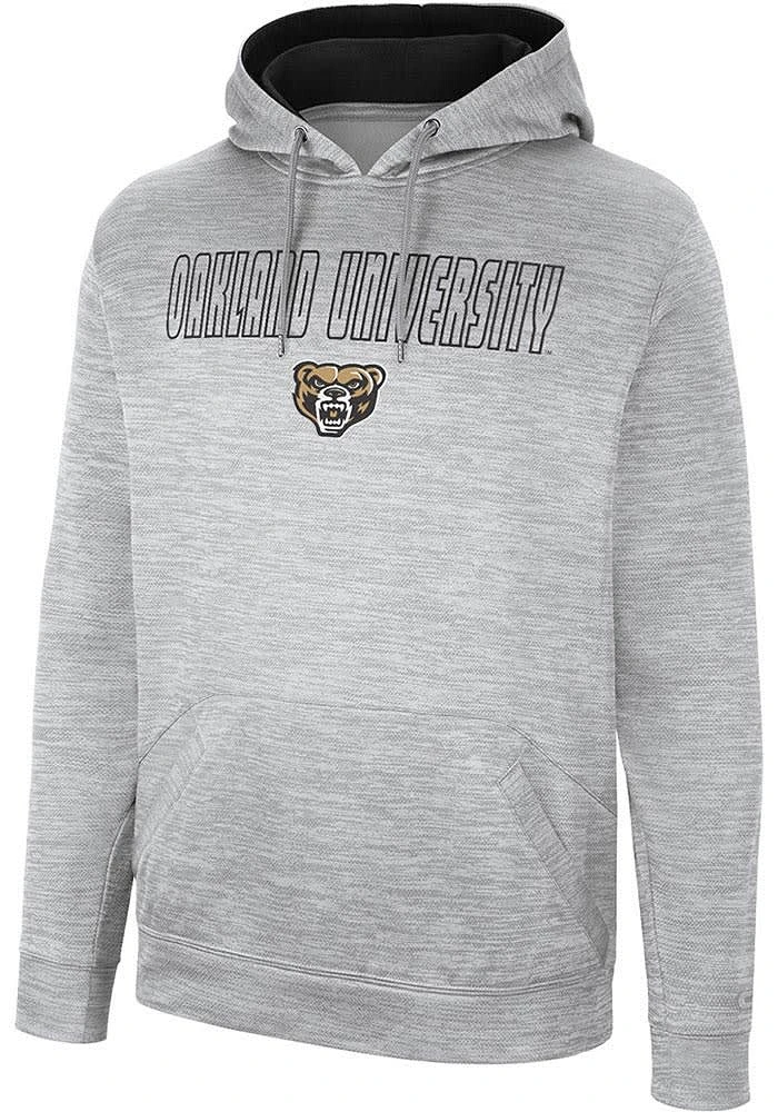 Colosseum Oakland University Golden Grizzlies Mens Grey Mac Hood